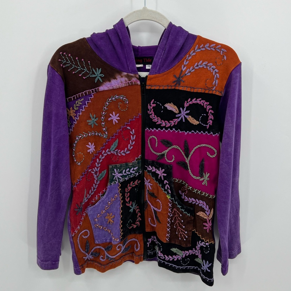 Rising Tide embroidered hooded sweatshirt